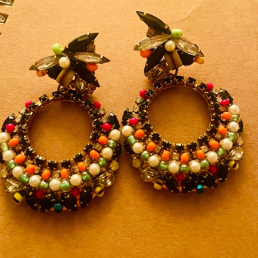 Erickson Beamon earrings, multicolor